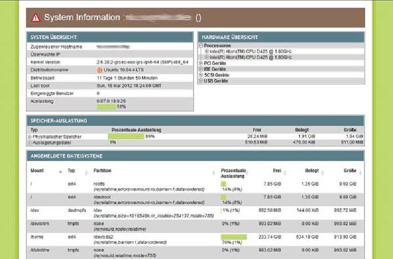 Featured image of post phpSysInfo - Statusanzeige für eueren Server